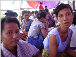 Thin Thin Aye (left) and Moe Kyi will receive assistance from UNDP to resume their livelihood.